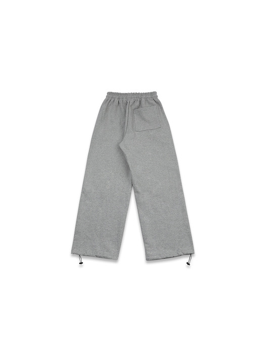 mackyclub wide string sweatpants grey