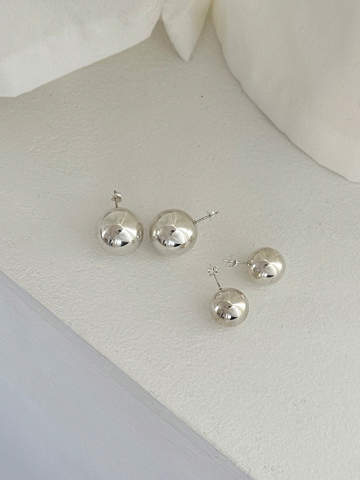 [silver925] big ball earring (XL)
