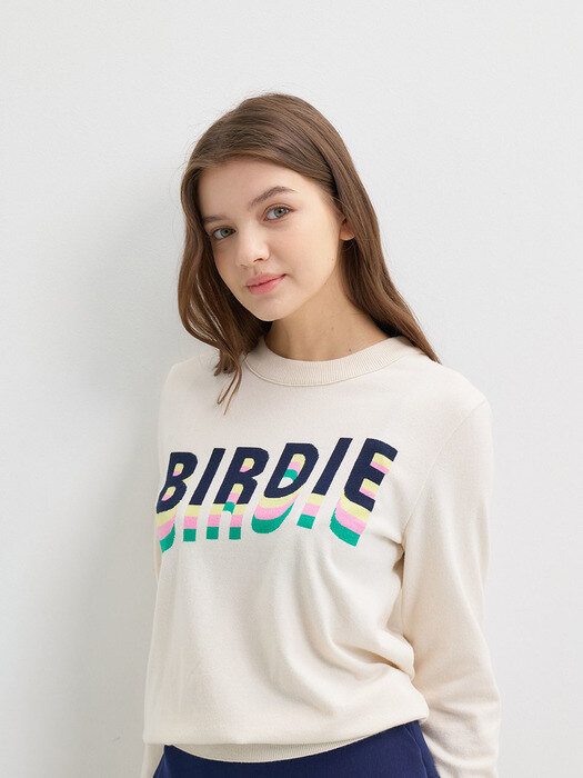 Birdie knit pullover-Ivory