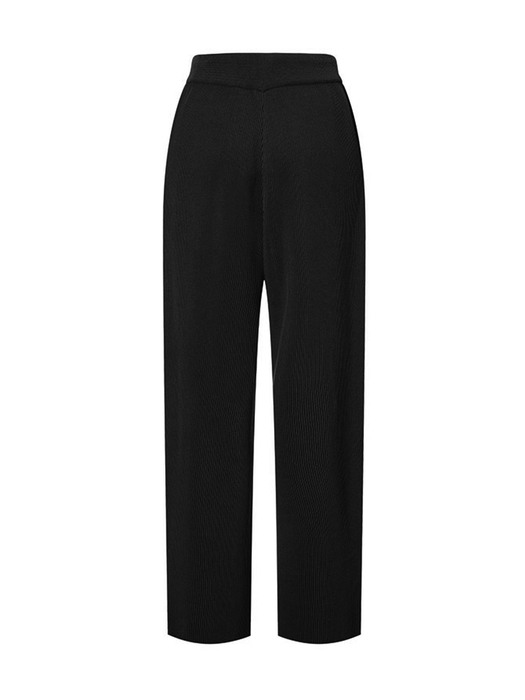 COTTON BLEND KNIT PANTS[BLACK]