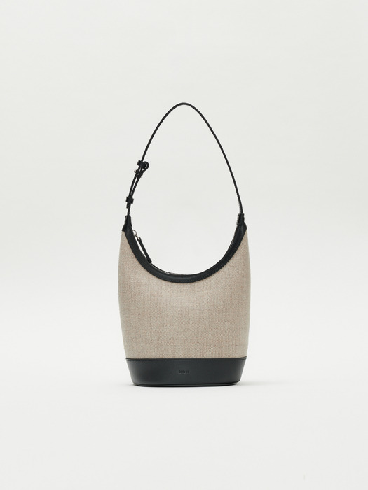 Mini Around hobo bag Jute black