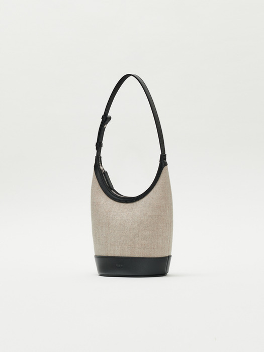 Mini Around hobo bag Jute black