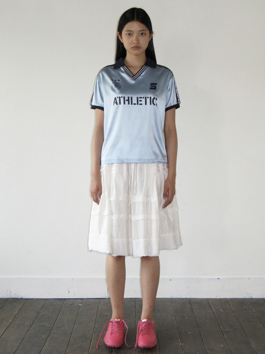 SINOON시눈]SPORTY TRACK HALF SLEEVE SHIRTS (DUSTY BLUE)