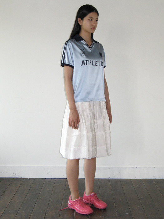 SINOON시눈]SPORTY TRACK HALF SLEEVE SHIRTS (DUSTY BLUE)