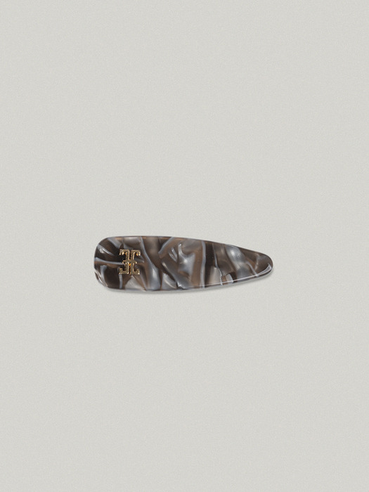 CLASSIC LOGO MINI HAIR PIN [GRAY]