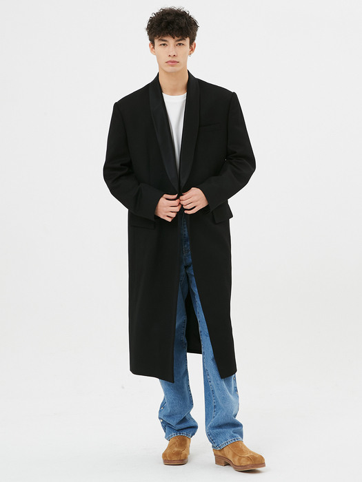 For men, Pluto Twill Tuxedo Coat / Black