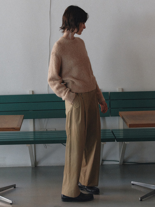 [COTTON] Two Tuck Wide Cotton Pants_2color