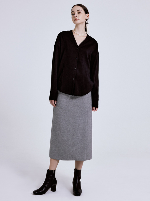 Pond wool skirt 3color