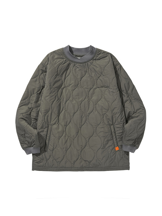 QUILTING PULL OVER JACKET / GRAY