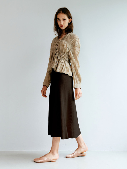 Alfensia Knit Skirt_Deep Brown