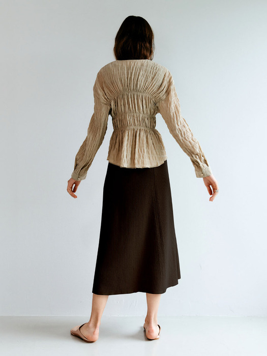 Alfensia Knit Skirt_Deep Brown