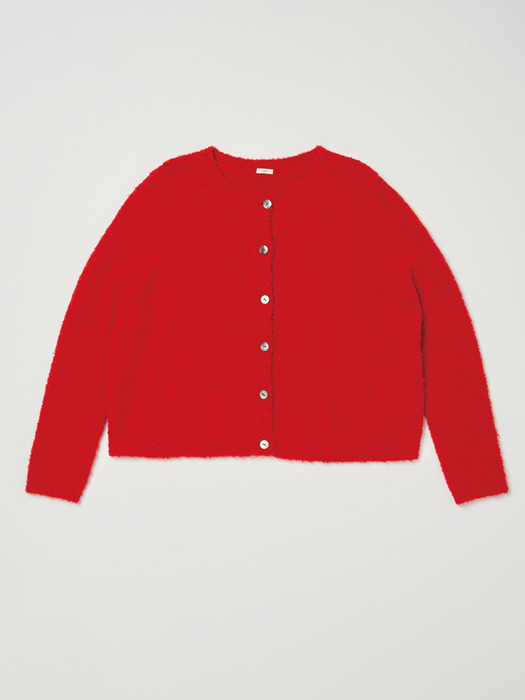 Via Cloud knit cardigan (Red)