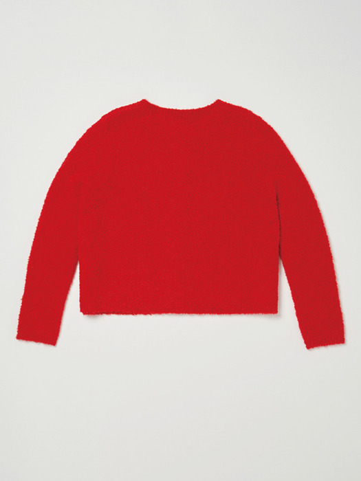 Via Cloud knit cardigan (Red)