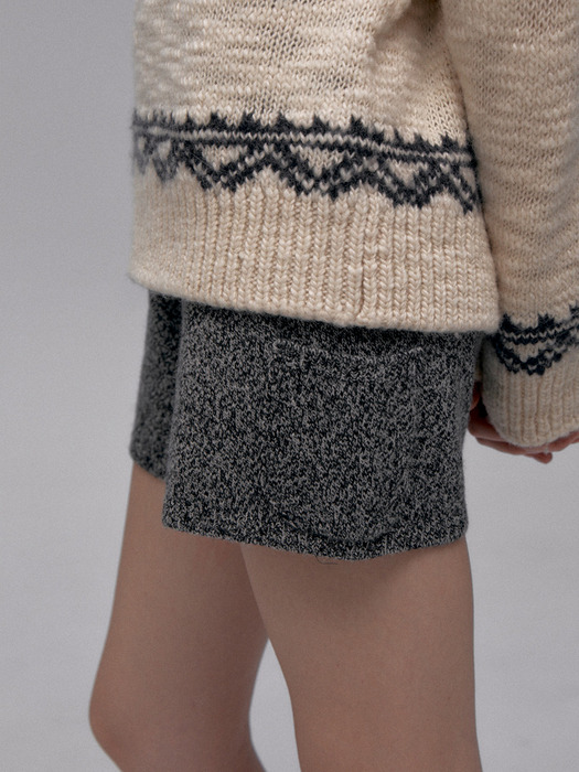 Tweed Knit Pants(Charcoal)