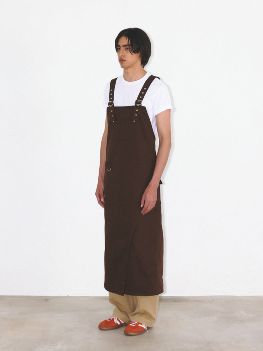 CARGO BROWN WORK DRESS(APRON)