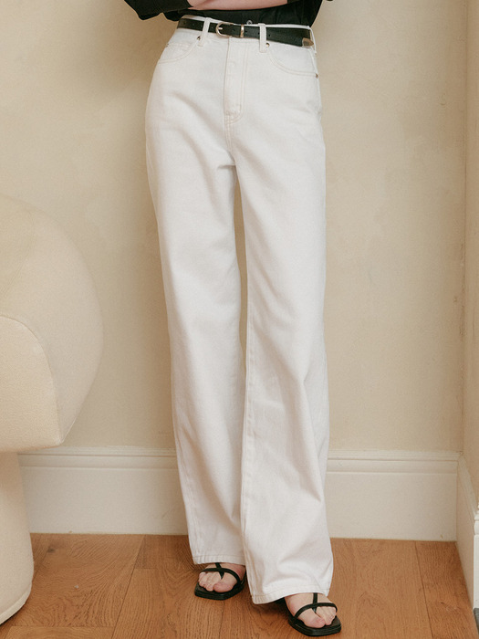 아델 데님 와이드 팬츠_화이트 / ADELE DENIM WIDE PANTS_WHITE