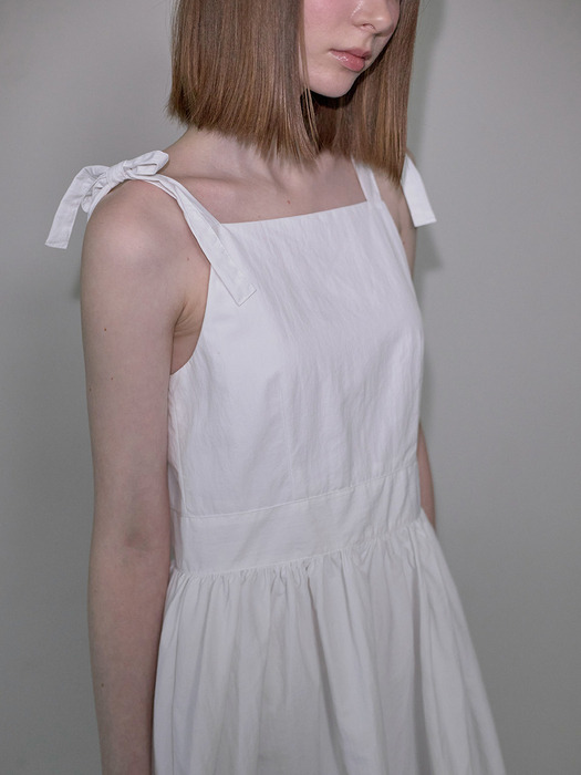 Strap Bustier Mini Dress [White]