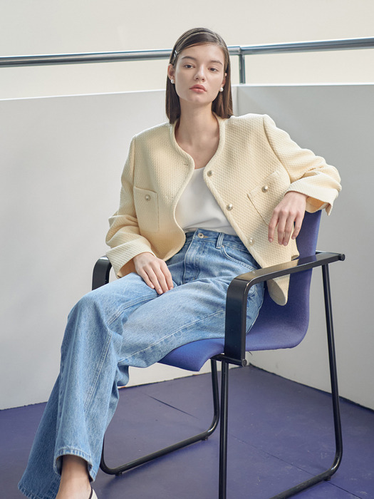 25SN mellow tweed jacket [YL]