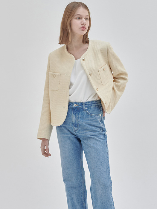 25SN mellow tweed jacket [YL]