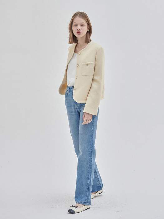 25SN mellow tweed jacket [YL]