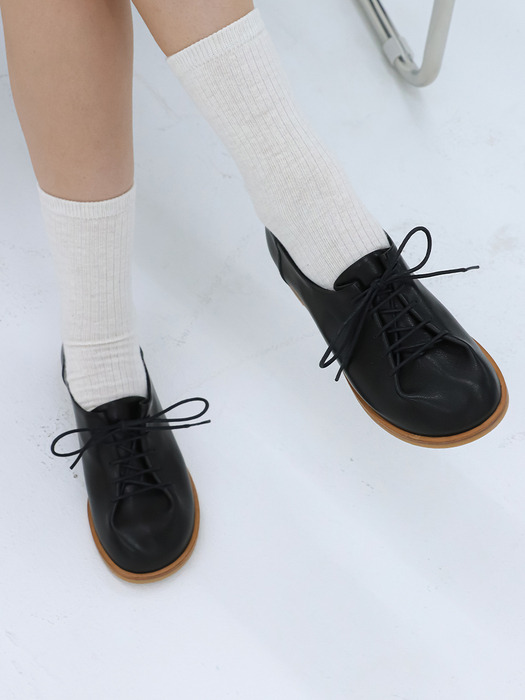 soft laceup loafer_24035_black