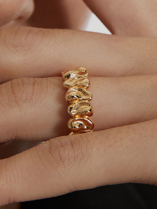 PATTERN BRUSH RING_GOLD