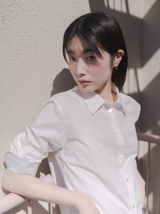 POPLIN COMBI SHIRT_OFF WHITE