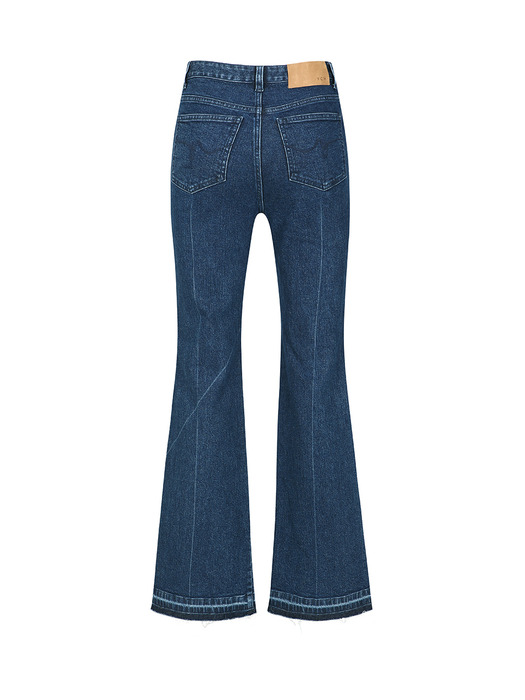 BUTTONED BOOTCUT JEANS_NAVY