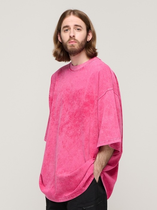 CB SNOW WASHING OVER SHORT SLEEVE (PINK)