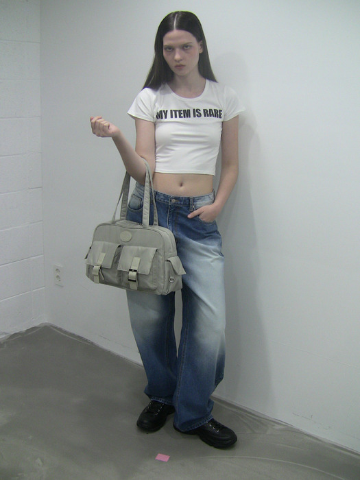 PK Shoulder Bag (nylon)(light grey)