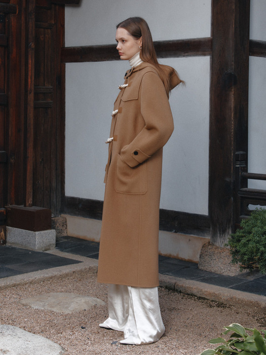 [리퍼브]VERRE Oversized Cashmere Handmade Duffel Coat_Camel