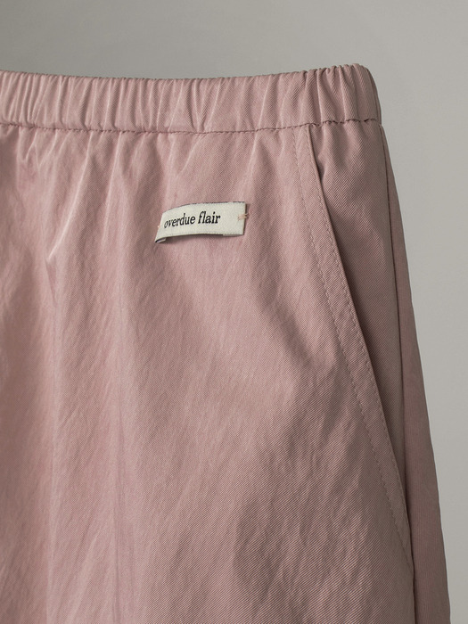 VOLUME LONG SKIRT_PALE PINK