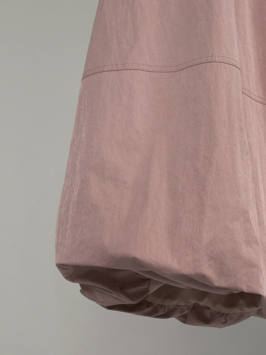 VOLUME LONG SKIRT_PALE PINK