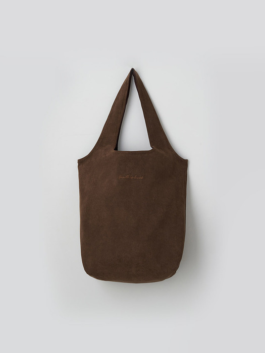 suede reversible bag - brown