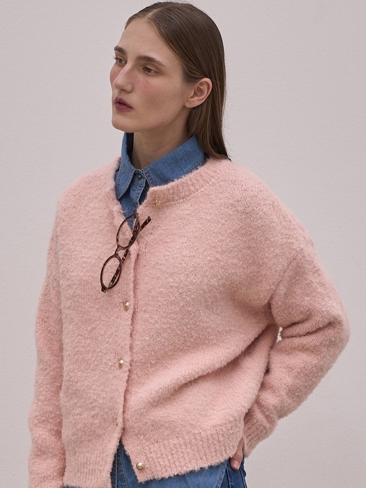 Boucle Knit Cardigan_2Color