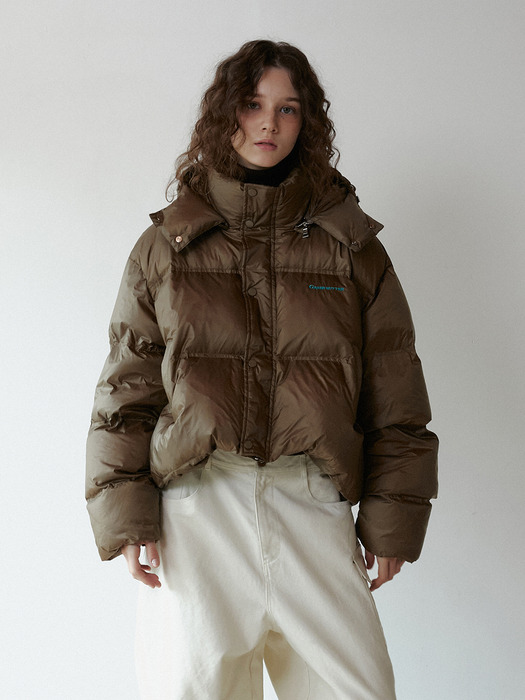 Duck Down Puffer Jacket (Brown)