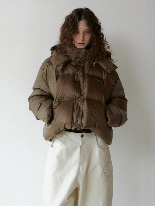 Duck Down Puffer Jacket (Brown)