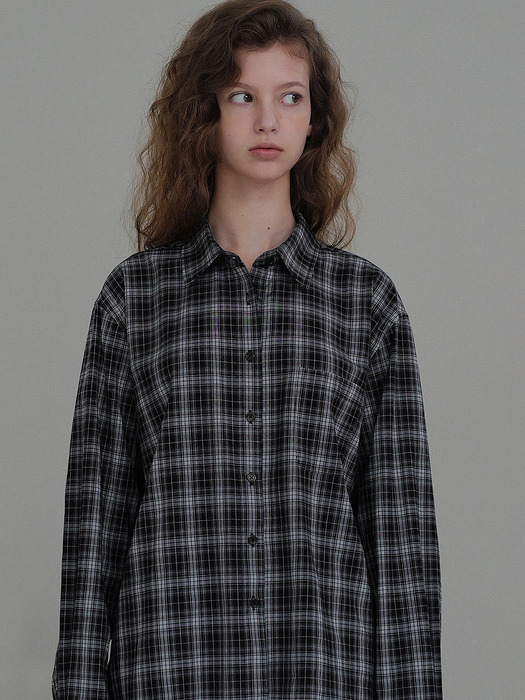 Robin check shirts (black)