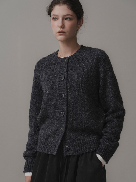 Suave knit cardigan (navy)