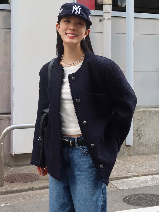 [단독]Oversized tweed jacket SW5SJ102_3color