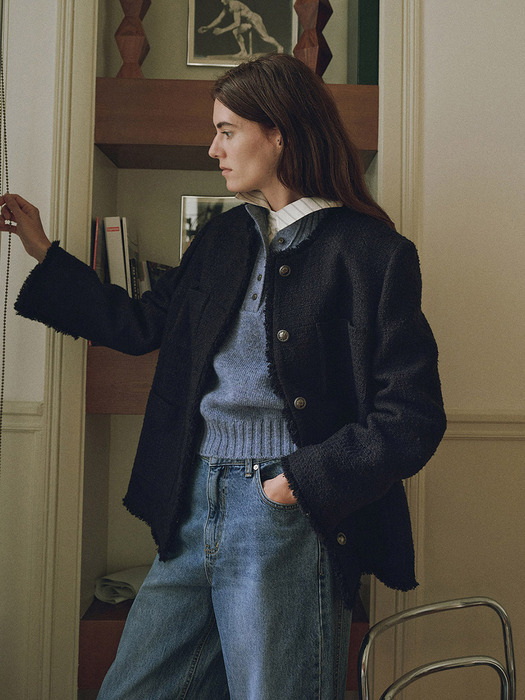 [단독]Oversized tweed jacket SW5SJ102_3color