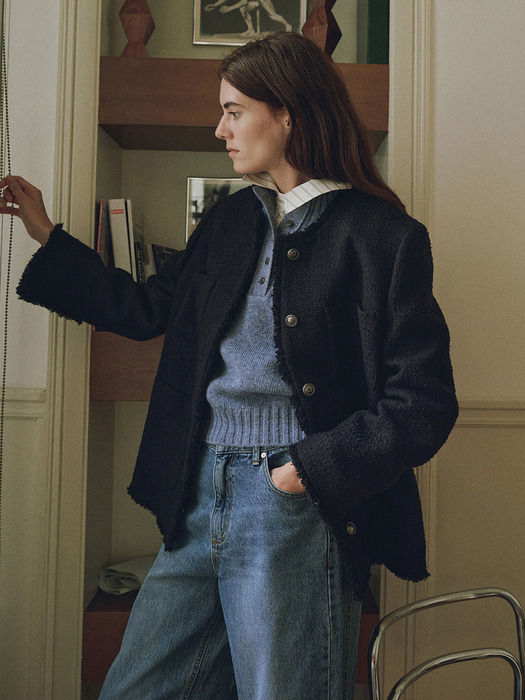 [단독]Oversized tweed jacket SW5SJ102_3color