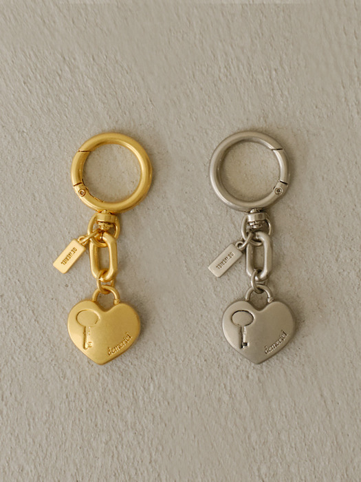 Heart Drop Bag Charm 2Colors