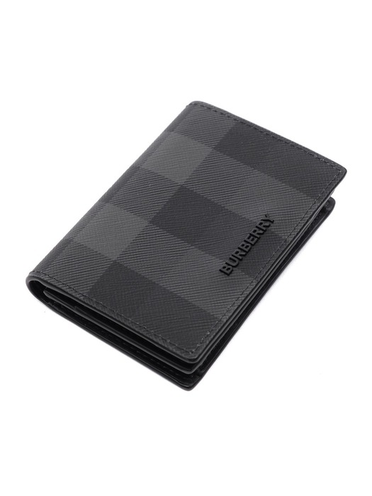 25SS 남성 체크 폴딩 카드지갑 (8070204 CHARCOAL 25S)