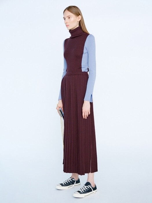KAREN Knit Pleated Long Skirt
