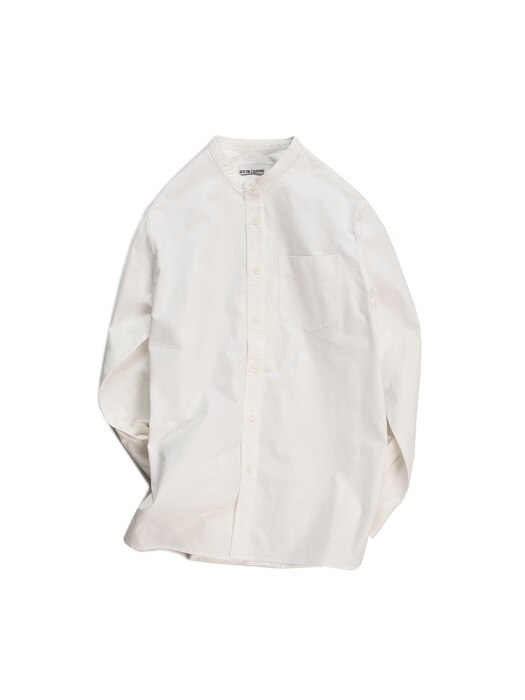 18FW STANDARD STAND COLLAR SHIRT WHITE