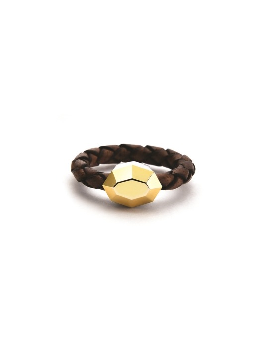 Sweet Brick-8 Leather Ring(YG) - WOMEN