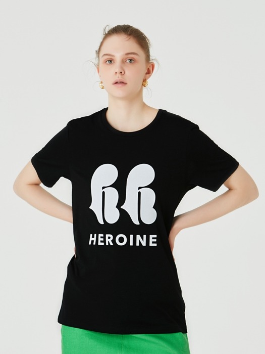 ONE-NECK HEROINE T-SHIRTS (BLACK)