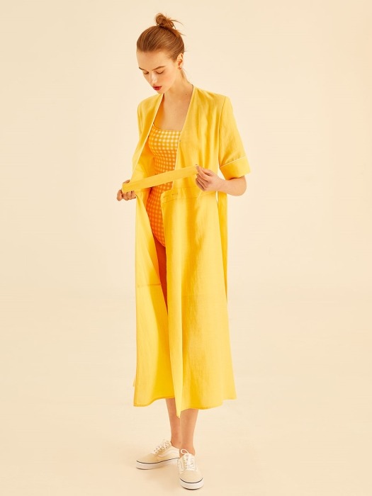 muse wrap long dress[yellow]