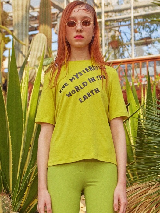 MYSTERIOUS LETTERING TOP_YELLOW